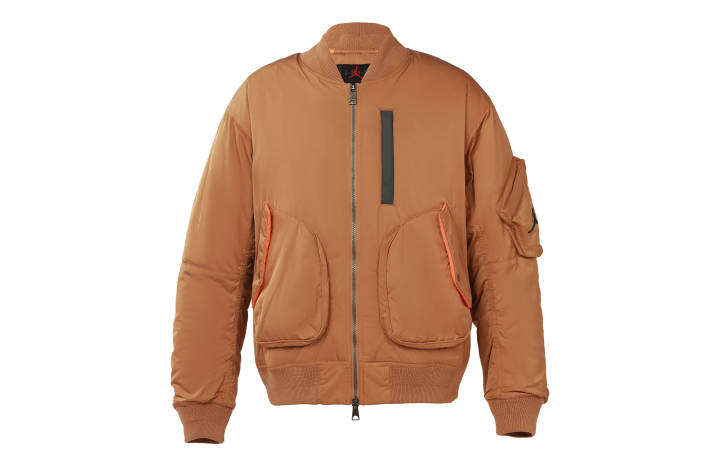 Jordan Jordan Jackets Men's Dutch Orange Baseball Collar Thickened Pilot