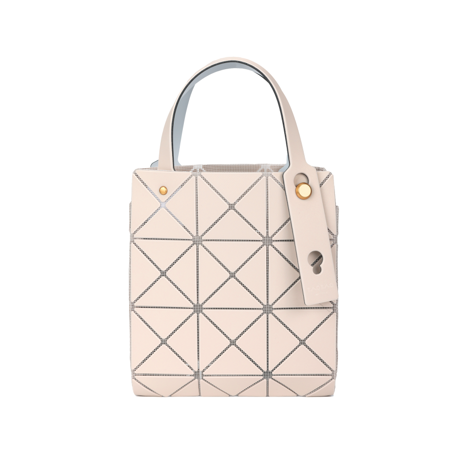 ISSEY MIYAKE CARAT Polyvinyl Chloride Resin Diamond Handbag Women's Beige