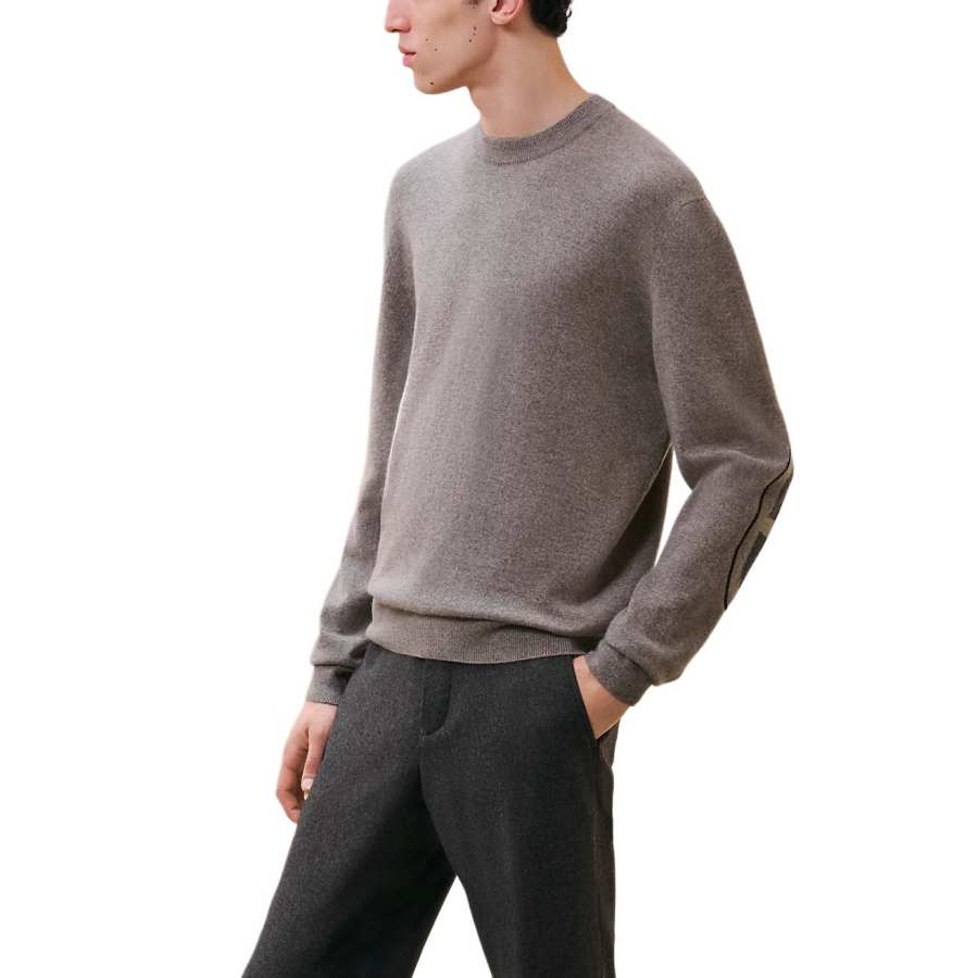 HERMES HERMES Cashmere Sweater Men's Light Gray