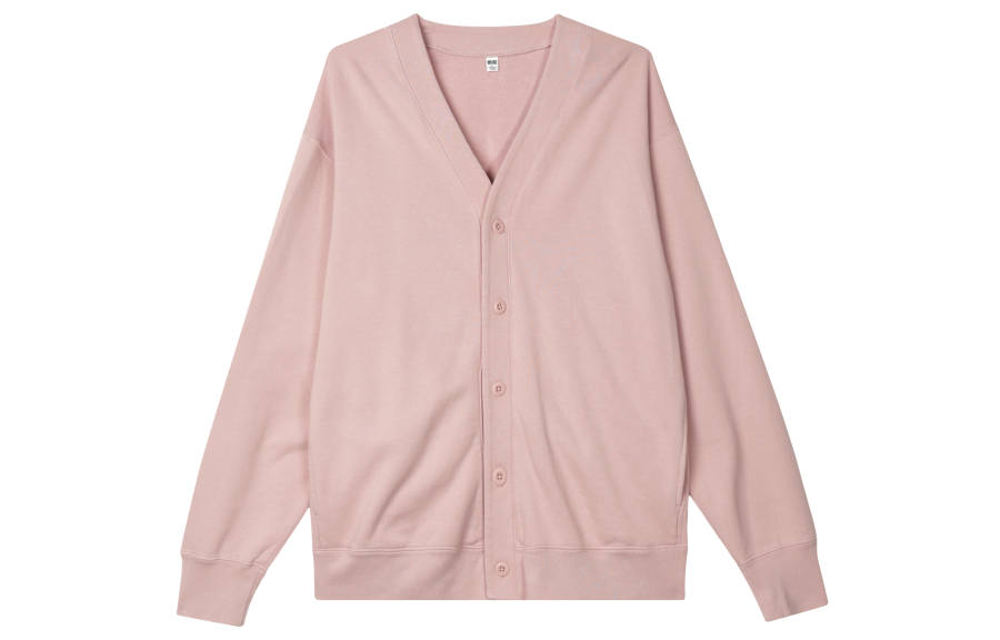 UNIQLO Knitwear Unisex Pink Moderate Cardigan