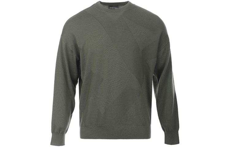 EMPORIO ARMANI 【Zoomed ImageryPrevious Season】debossed-logo knitted jumper