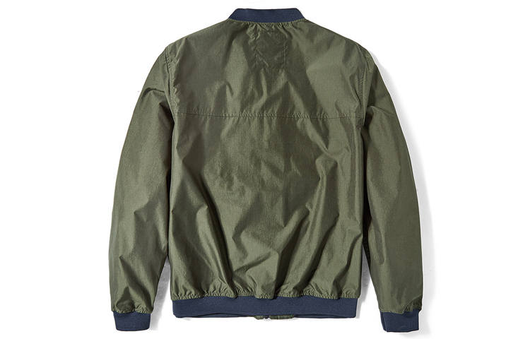 Timberland Jackets Men's Army Green Baseball Collar Moderate Pilot