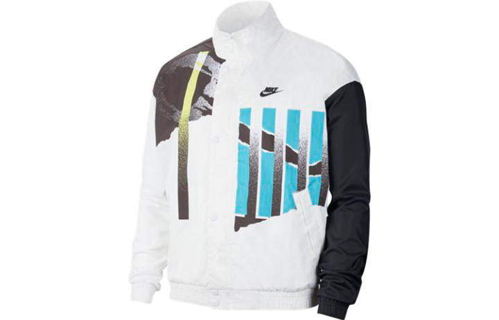 Nike Nike Jackets Men's White Light Blue Stand Collar Moderate Other