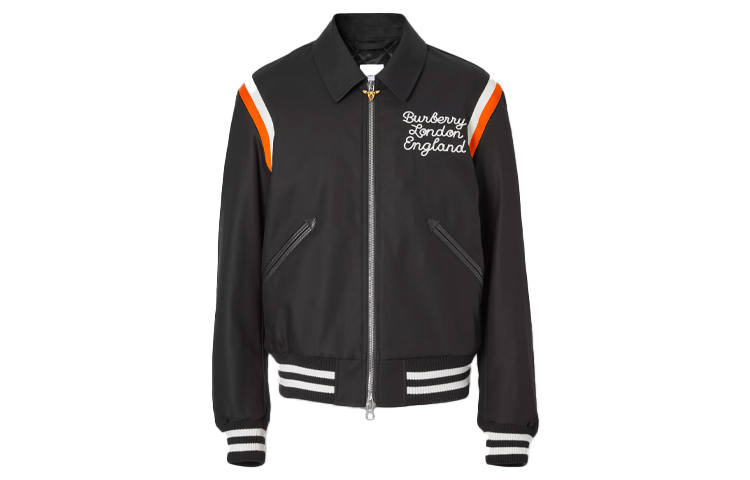 Burberry Burberry Jackets Men's Black Lapel Moderate Pilot