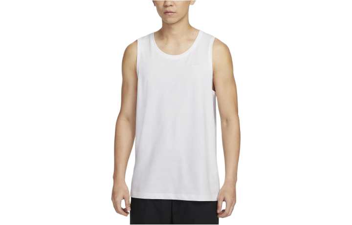 Nike Nike Dri Fit Tank Tops Men's White Crew Neck Moderate