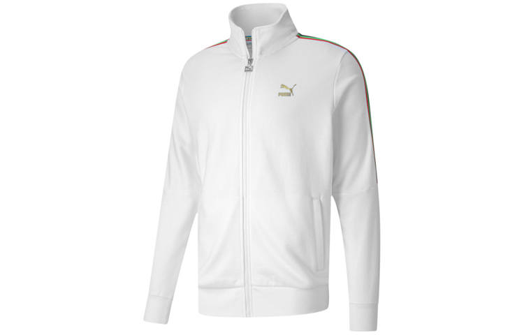 PUMA PUMA Jackets Men's White Stand Collar Moderate Other