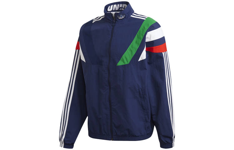 Adidas Originals Jackets Men's Dark Blue Stand Collar Moderate Other