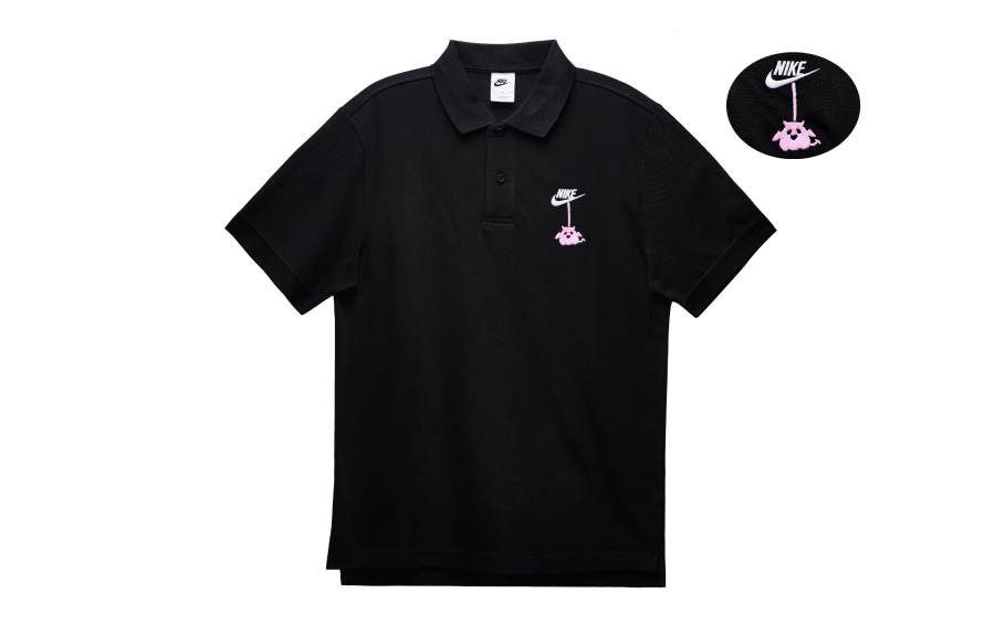 Nike Nike Polo Shirts Men's Black Polo Collar Moderate Straight Fit