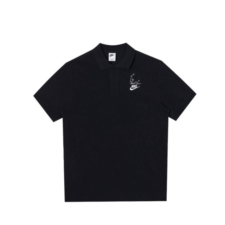 Nike Nike Polo Shirts Unisex Black Polo Collar Moderate Straight Fit
