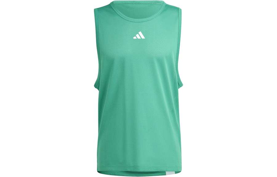 Adidas Adidas Tank Tops Men's Green Crew Neck Straight Fit