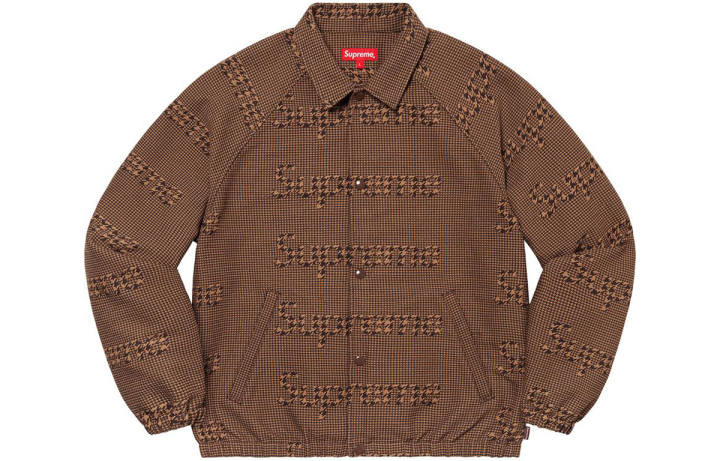 Supreme Supreme Houndstooth Logos Snap Front Jacket