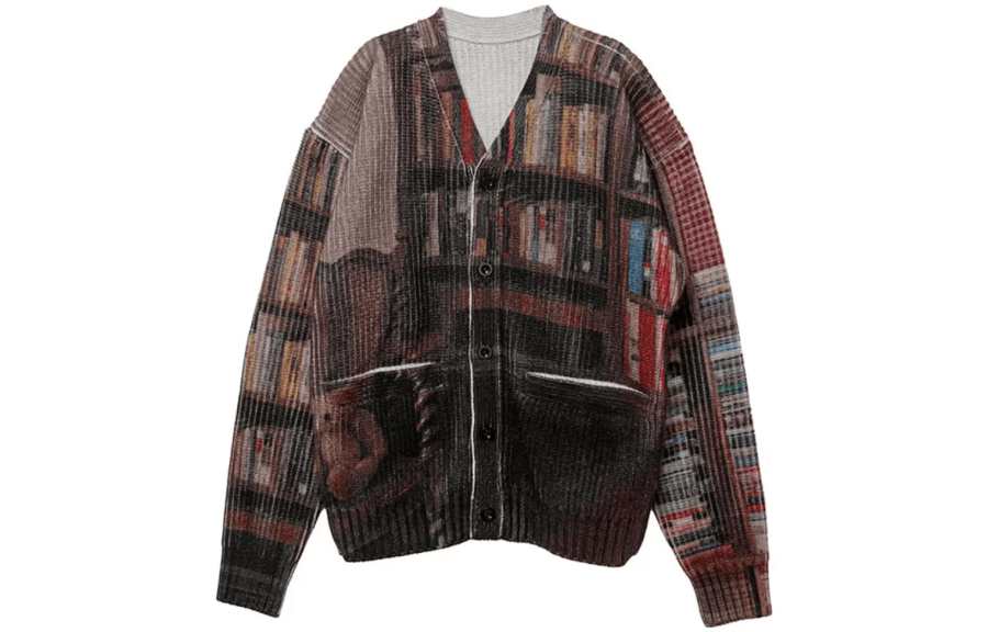 Sacai X Interstellar FW23 Collaboration Collection Knitwear Unisex Umber V Neck Cardigan