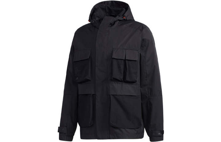 Adidas Adidas Jackets Men's Black Hooded Moderate Workwear