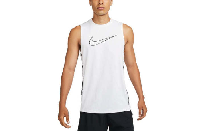 Nike Nike Dri Fit Tank Tops Men's White Crew Neck Thin Straight Fit