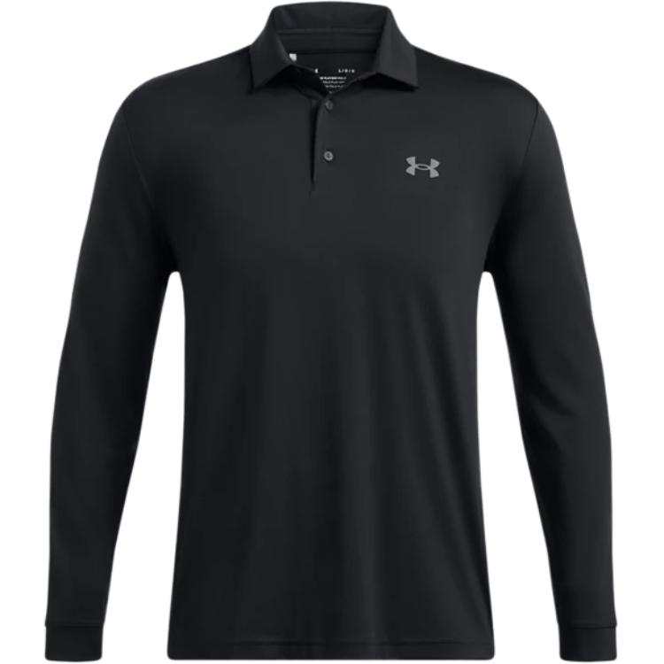Under Armour Playoff Polo Shirt Men's Black Castle Stone