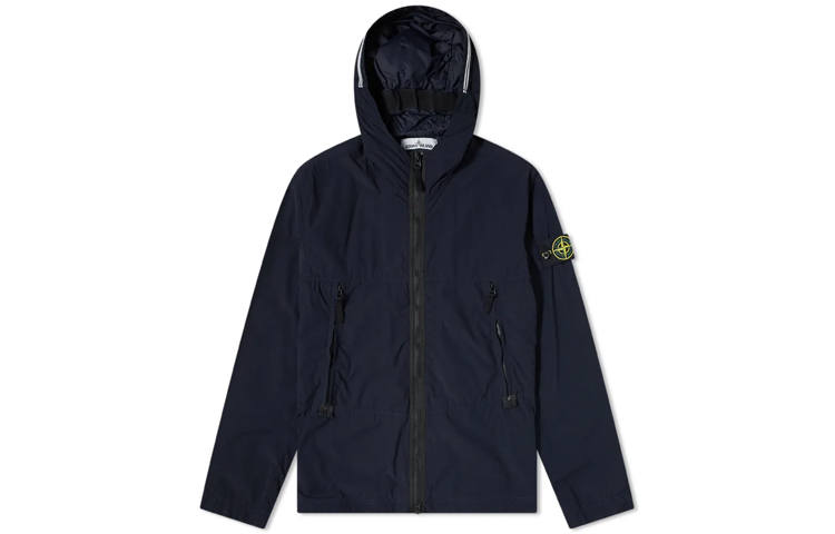 STONE ISLAND Jackets Men's Blue Hooded Detachable Moderate Other