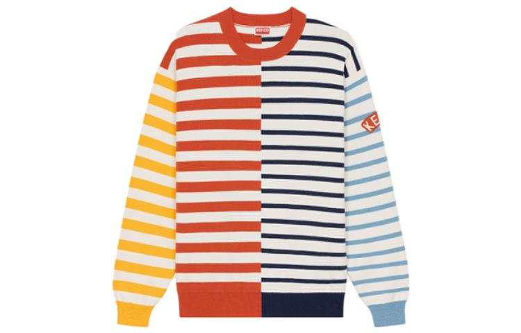 KENZO Kenzo logo-print striped sweatshirt