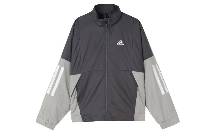 Adidas Adidas Jackets Men's Gray Stand Collar Thickened Other