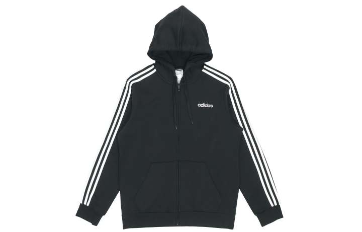 Adidas Adidas ESSENTIALS E 3S FZ FL Running Fleece Lined Hooded Thermal Jacket Men's Black