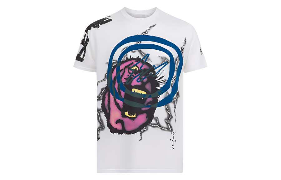 Travis Scott Travis Scott T Shirts Men's White Crew Neck Moderate