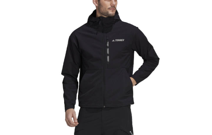Adidas Adidas Jackets Men's Black Hooded Moderate Workwear