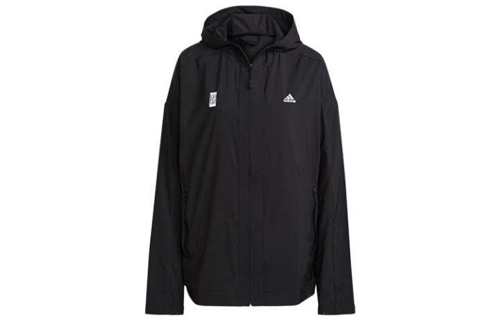 Adidas Adidas Jackets Men's Black Hooded Moderate Hard Shell