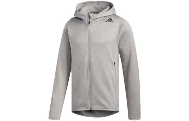 Adidas Adidas Jackets Men's Gray Hooded Thickened And Fleece Lined Other