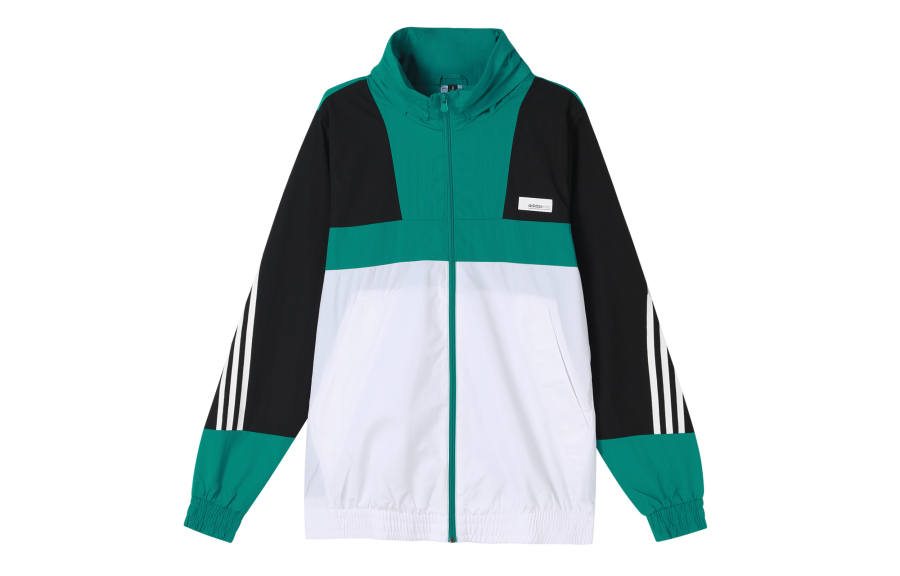 Adidas Neo Jackets Men's White Green Multicolor Hooded Moderate Workwear