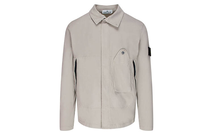 STONE ISLAND Jackets Men's Gray Lapel Moderate Other