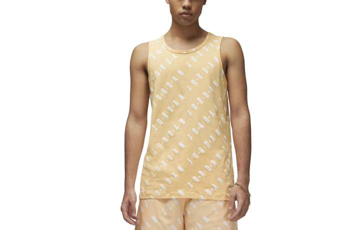 Jordan Jordan Tank Tops Men's Gold Crew Neck Moderate Straight Fit