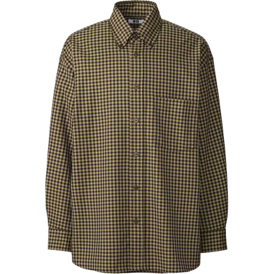 UNIQLO U Collection Shirts Men's Earth Yellow Lapel Moderate Other