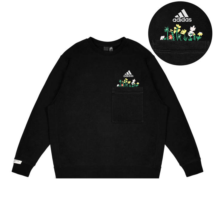 Adidas Adidas Sweatshirts Unisex Black Crew Neck Moderate Other