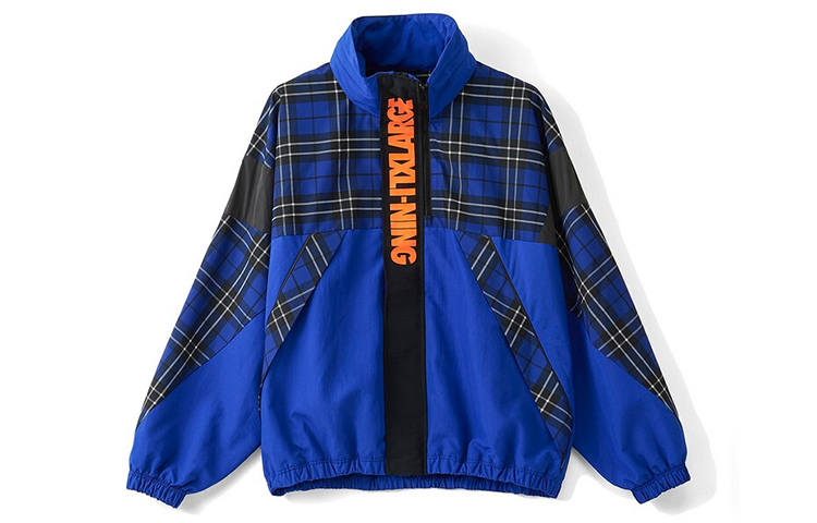Li-Ning Li Ning X XLARGE Jackets Men's Blue Stand Collar Moderate Other