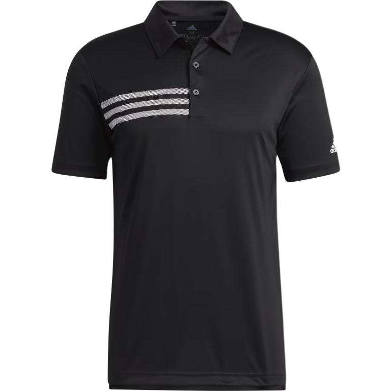 Adidas Adidas Polo Shirts Men's Black Polo Collar Moderate Straight Fit