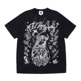 ED HARDY X T Shirts Unisex Crew Neck Moderate Straight Fit