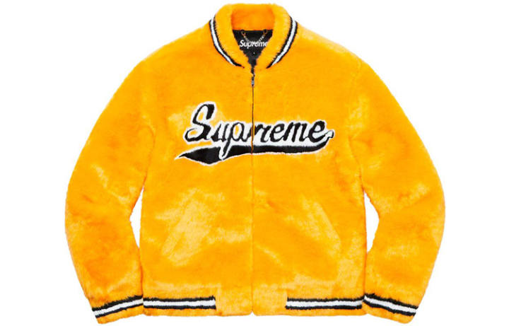 Supreme Supreme Faux Fur Varsity Jacket