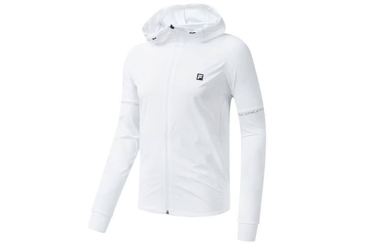 FILA Jackets Men's White Hooded Non Detachable Moderate Other