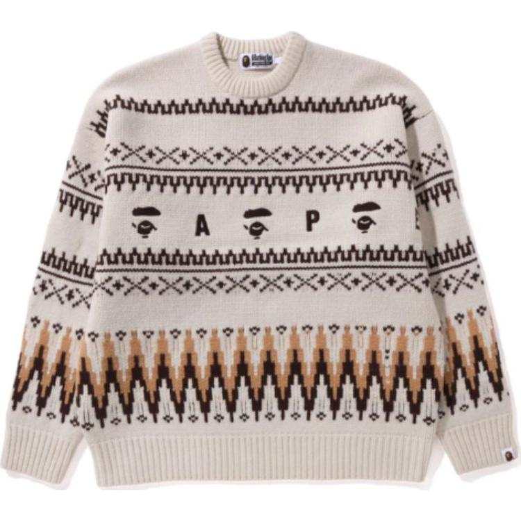 A BATHING APE Bape Snowflake Knit Sweater