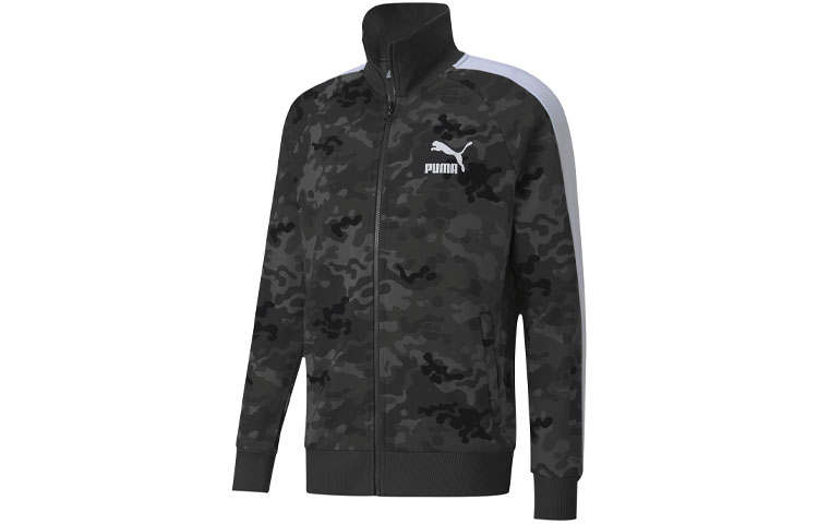 PUMA PUMA Jackets Men's Gray Stand Collar Moderate Other