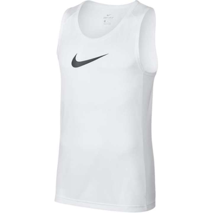 Nike Nike Tank Tops Men's White Crew Neck Moderate Straight Fit