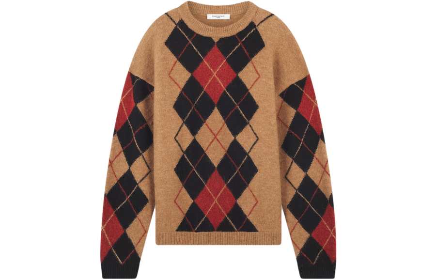 Maison Kitsune Maison Kitsune argyle-pattern crew-neck jumper