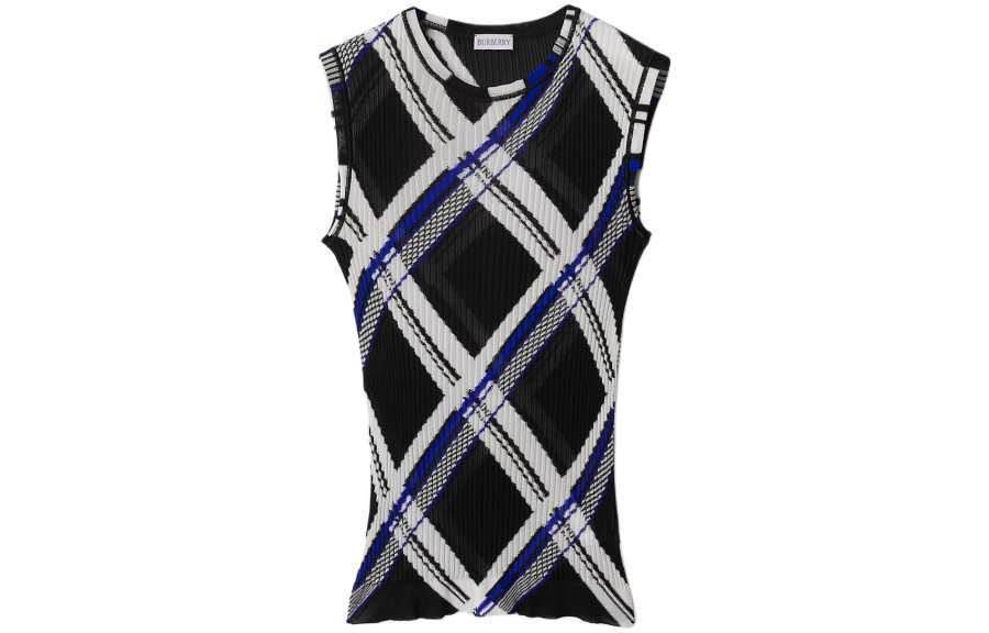 Burberry Burberry checked silk top