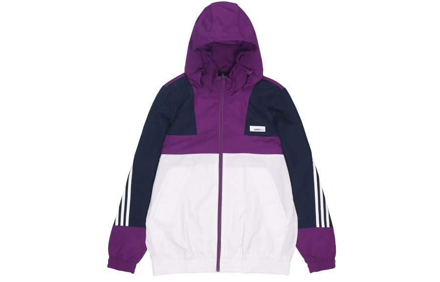 Adidas Neo Jackets Men's White Purple Hooded Moderate Other