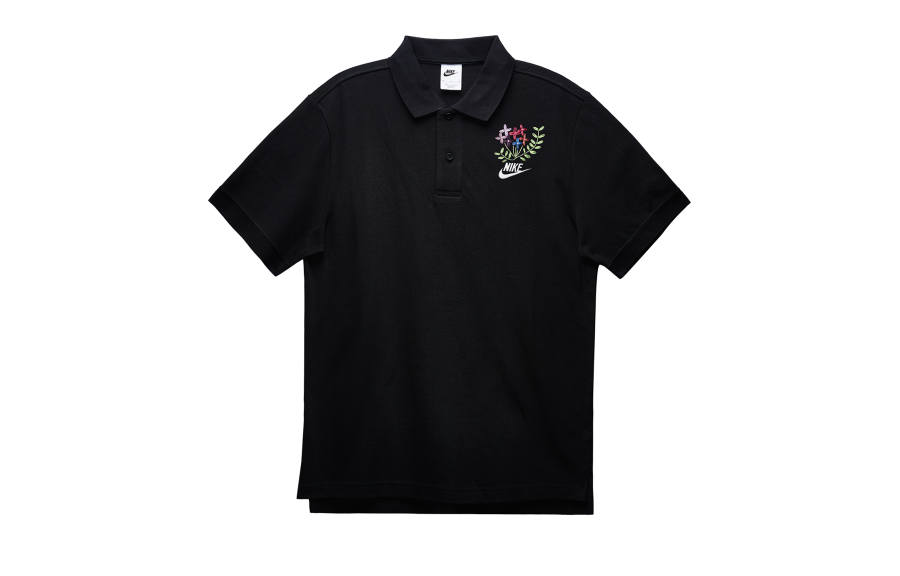 Nike Nike Polo Shirts Men's Black Polo Collar Moderate Straight Fit