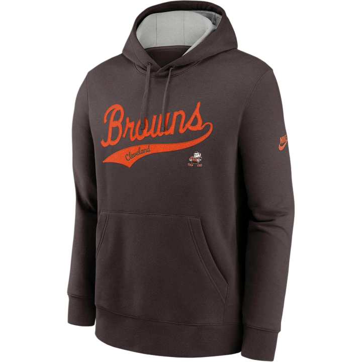 Nike Nike Cleveland Browns Rewind Club Logo Men's Nike Nfl Pullover Hoodie