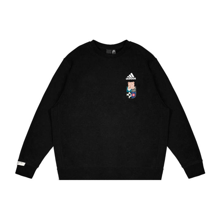 Adidas Adidas Sweatshirts Unisex Black Crew Neck Moderate Regular