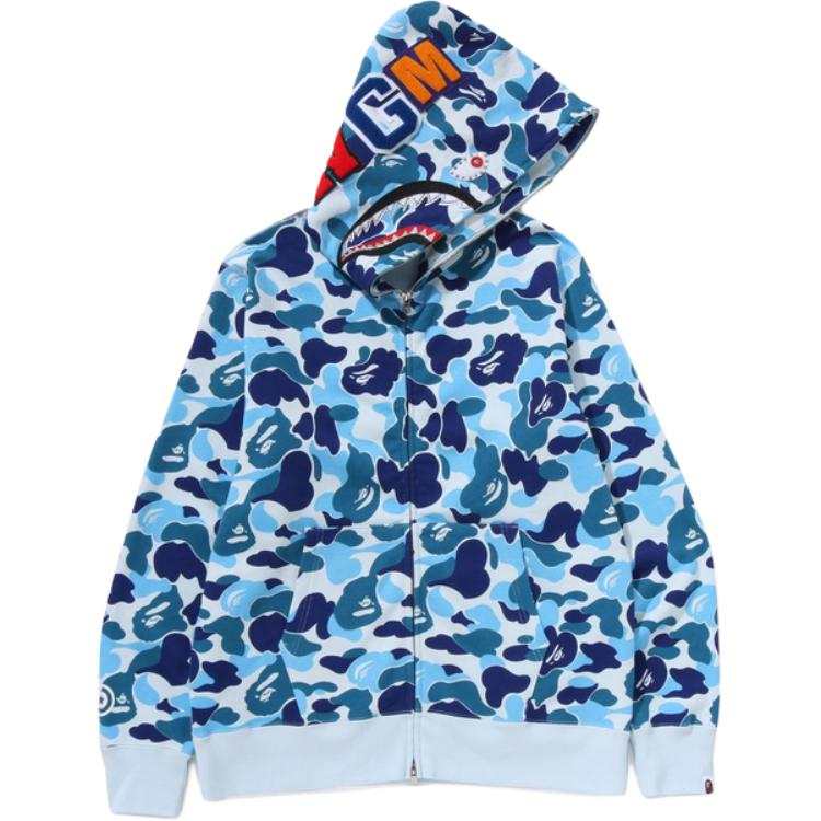 A BATHING APE Bape Abc Camo Crystal Stone Shark Full Zip Hoodie