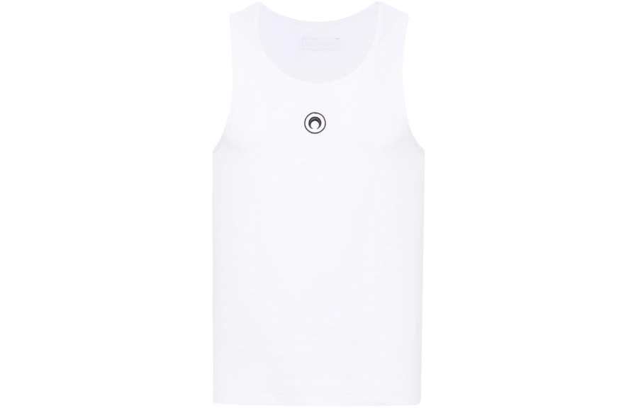 Marine Serre Crescent Moon-embroidered tank top