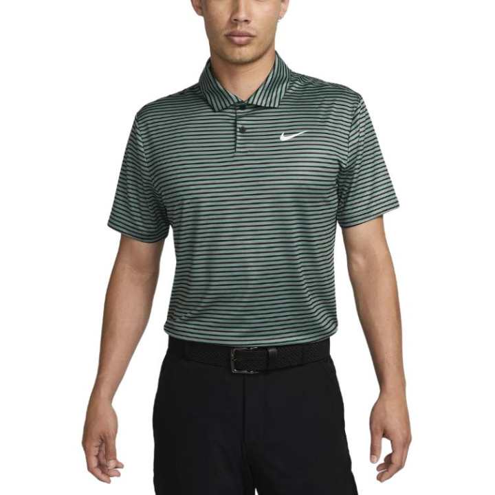 Nike Nike Polo Shirts Men's Green Polo Collar Moderate Straight Fit