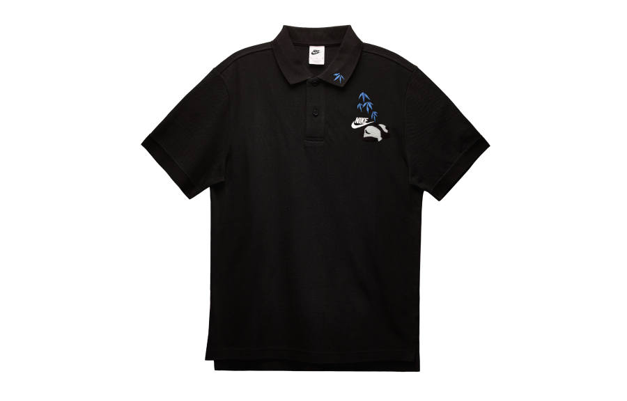 Nike Nike Polo Shirts Men's Black Polo Collar Moderate Straight Fit
